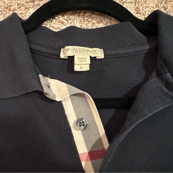 BURBERRY BRIT BLACK POLO SZ M - Picture 2 of 3